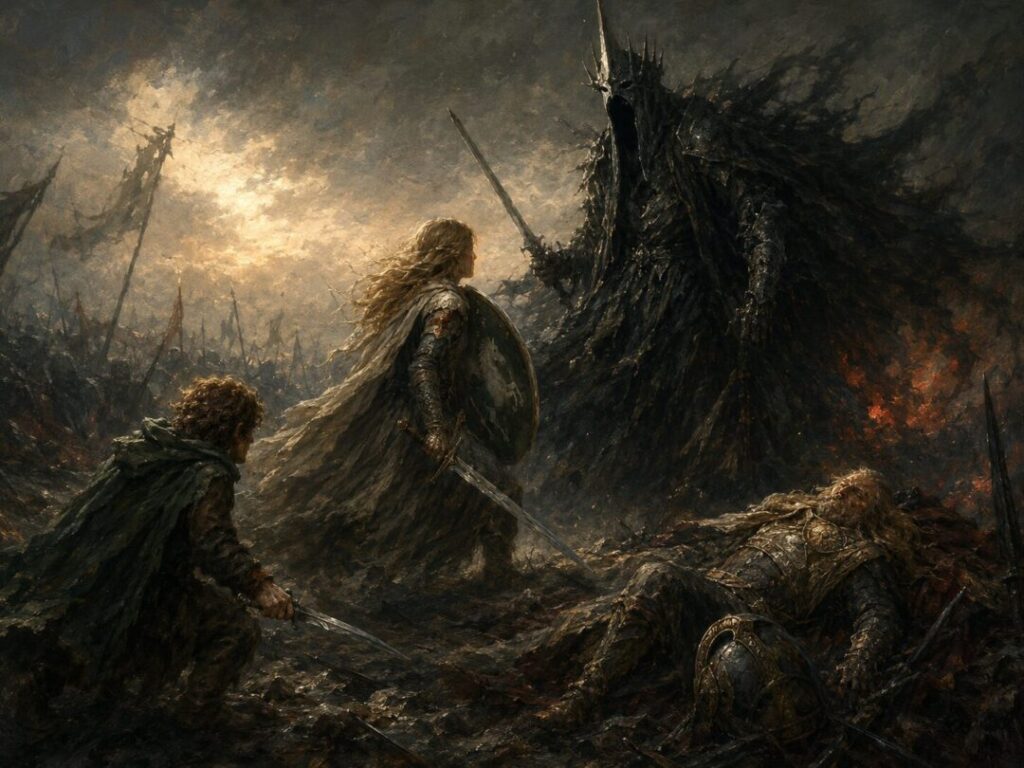 Epic clash of light and darkness