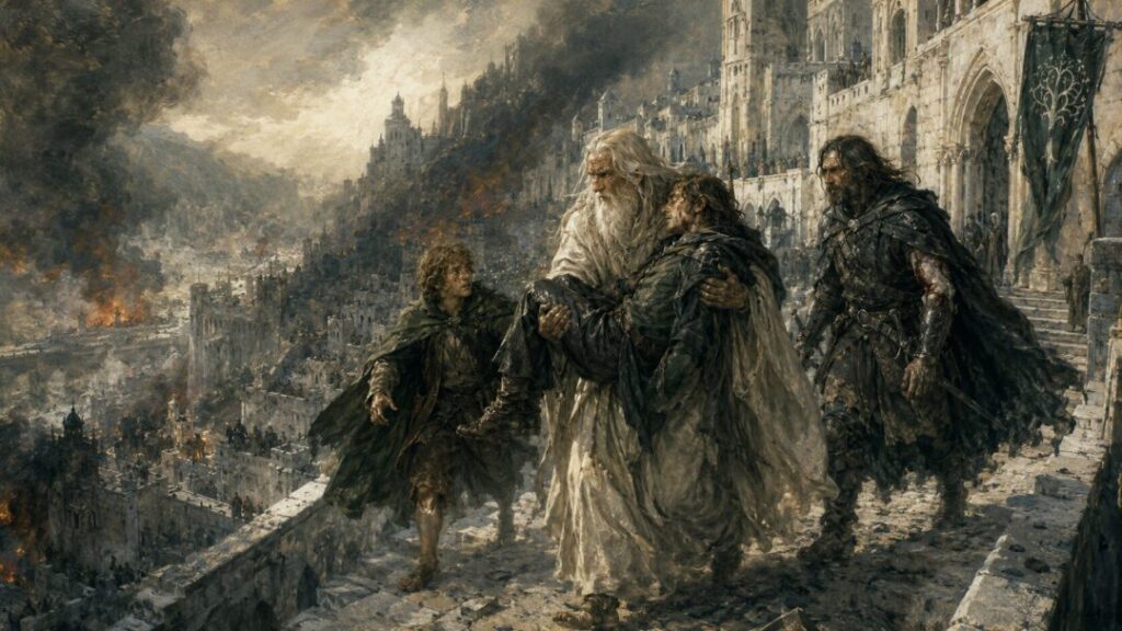 Escape from the burning fortress