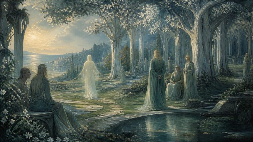 Ethereal garden of elven serenity