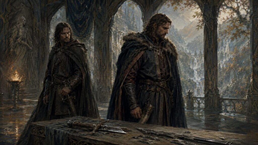 Fallen legacy in the ancient hall
