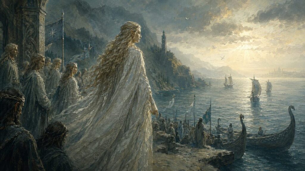 Farewell at the misty shore lotr