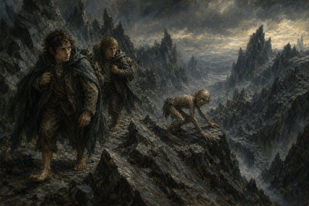 Journey through the misty mountain pass