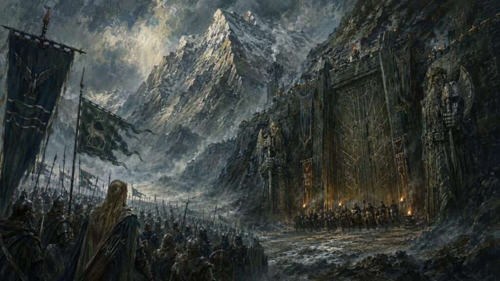 March towards the mountain stronghold
