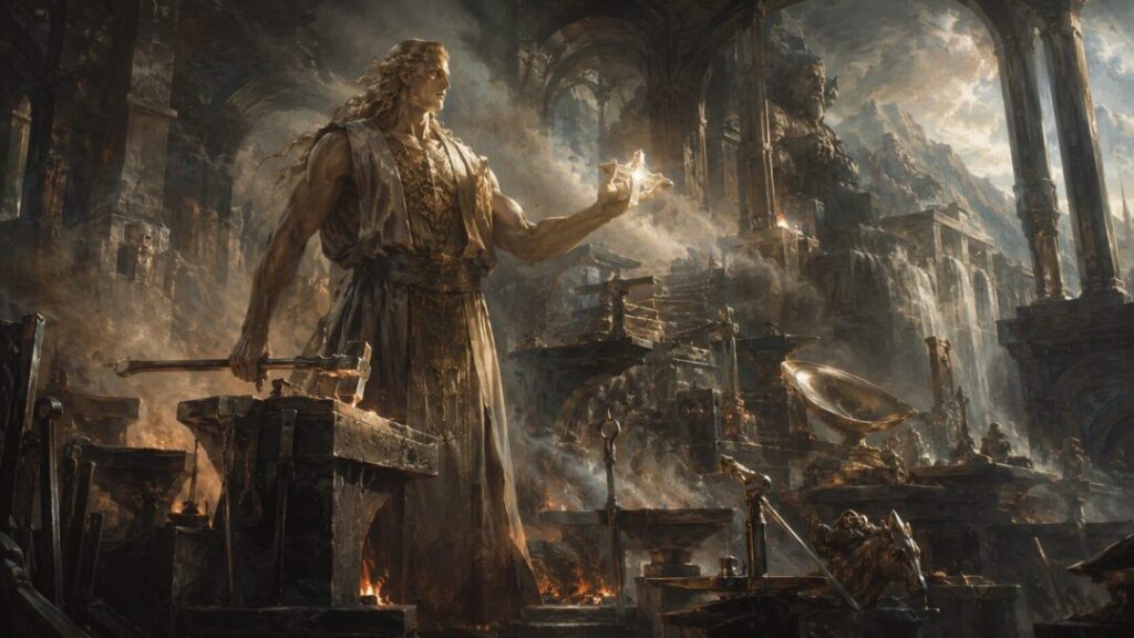 Master smith in a grand forge