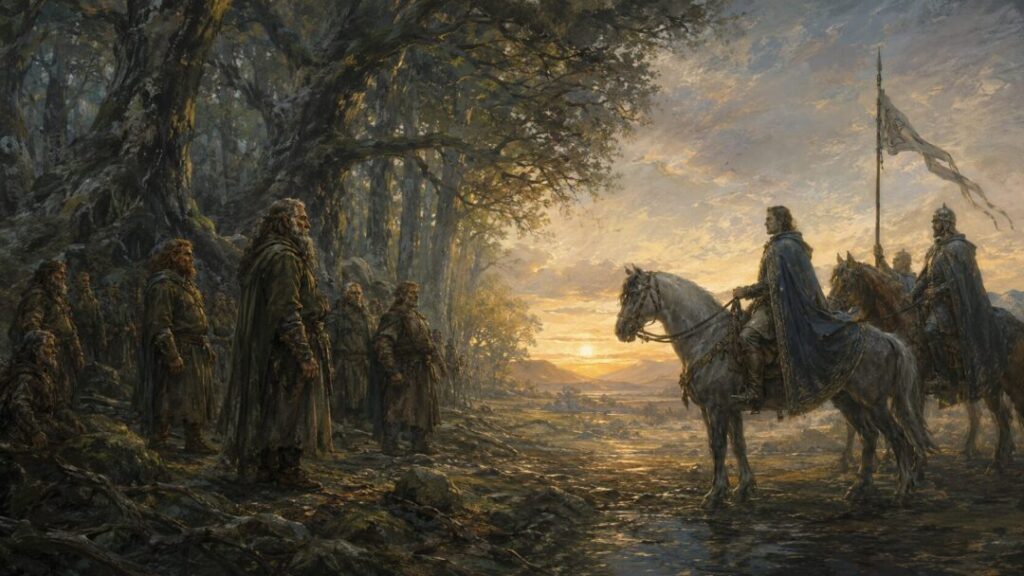 Meeting at the forest's edge