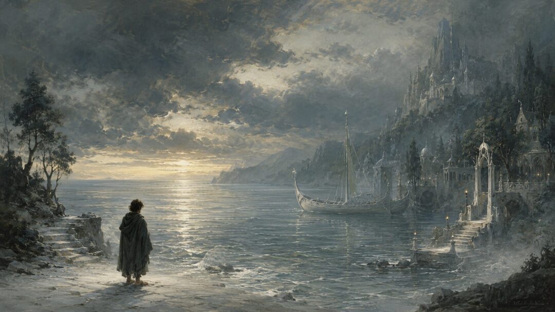 Misty shores and distant shores