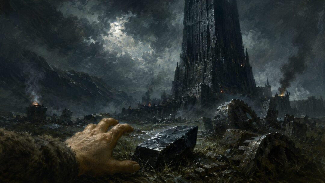 Reaching through the ruins