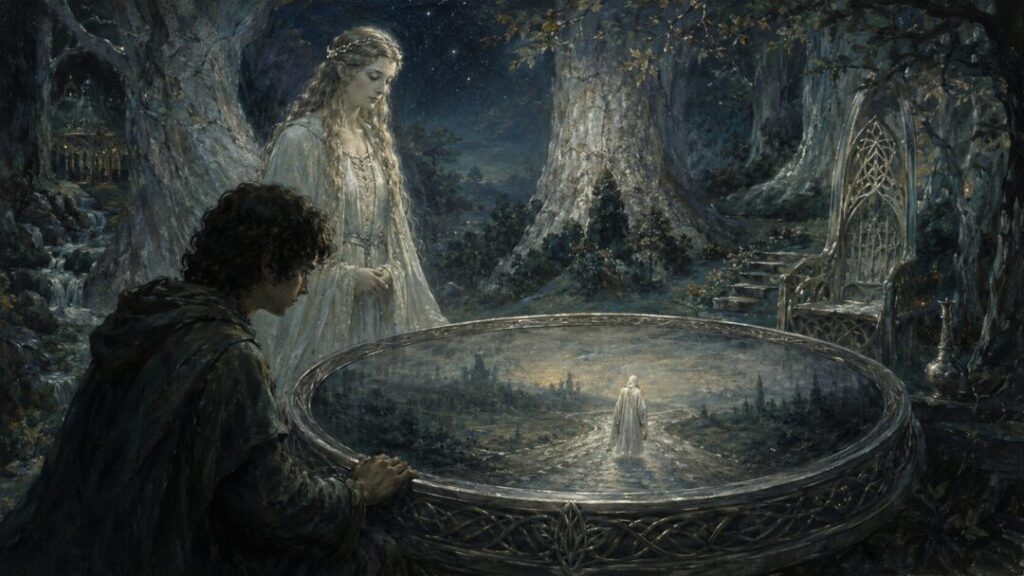 Reflections in an elven sanctuary