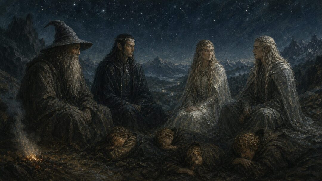Resting under a starlit mountain sky