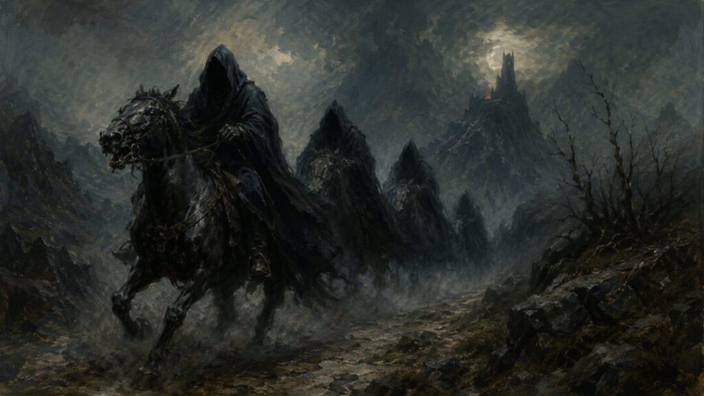 Riders in the misty mountains