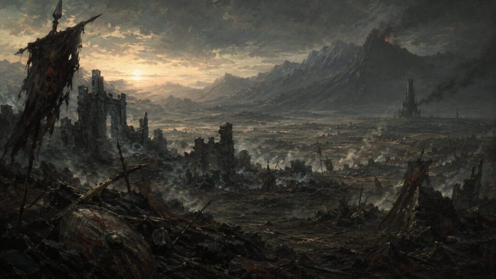 Ruins of a fallen battlefield