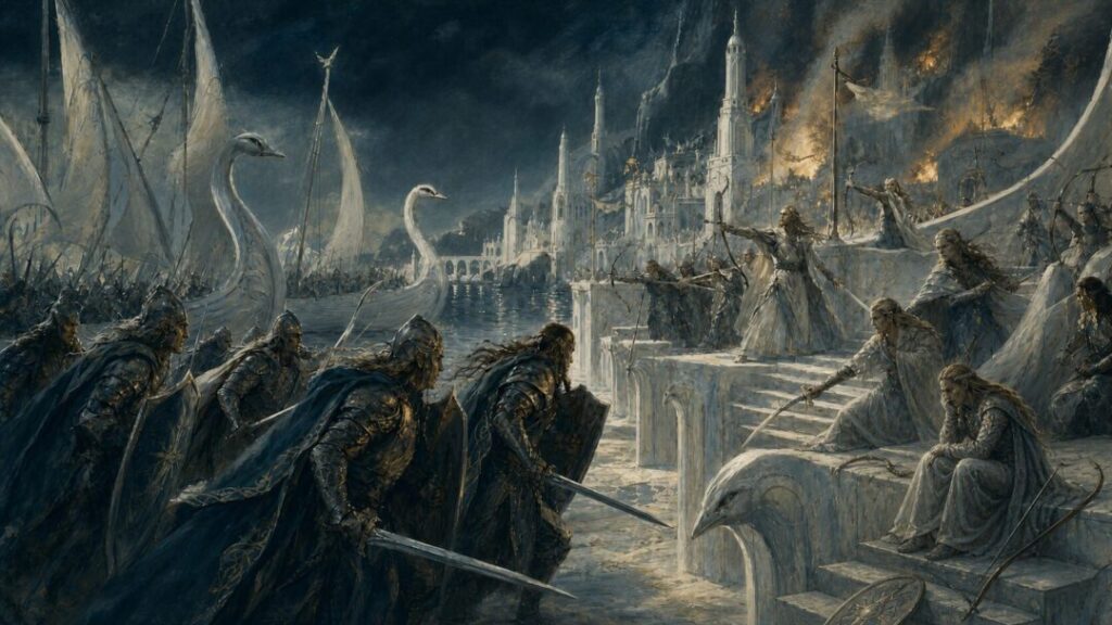 Siege of the moonlit city