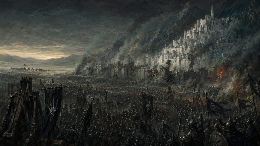 Siege of the mountain fortress lotr