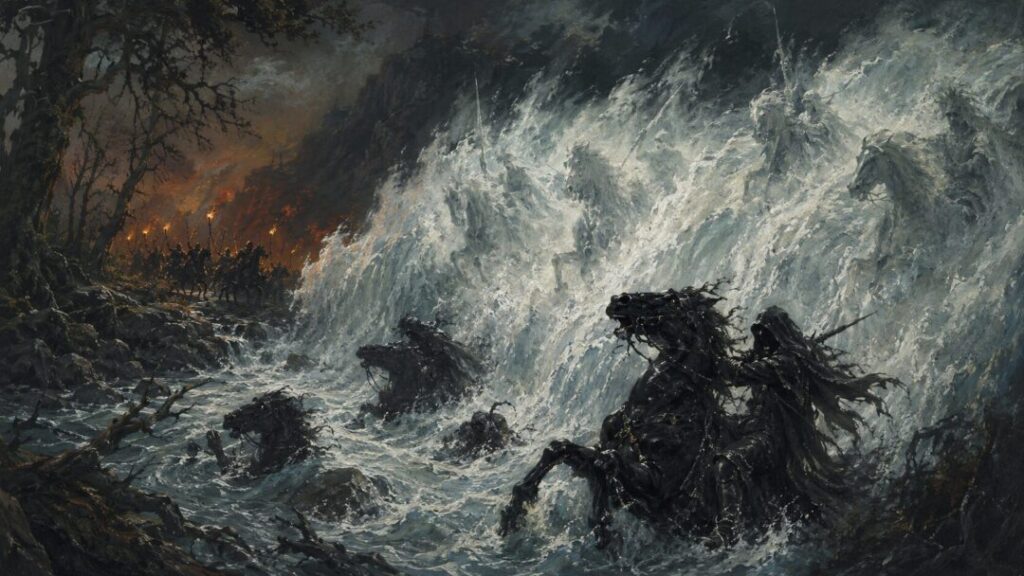 Spectral riders in the stormy river