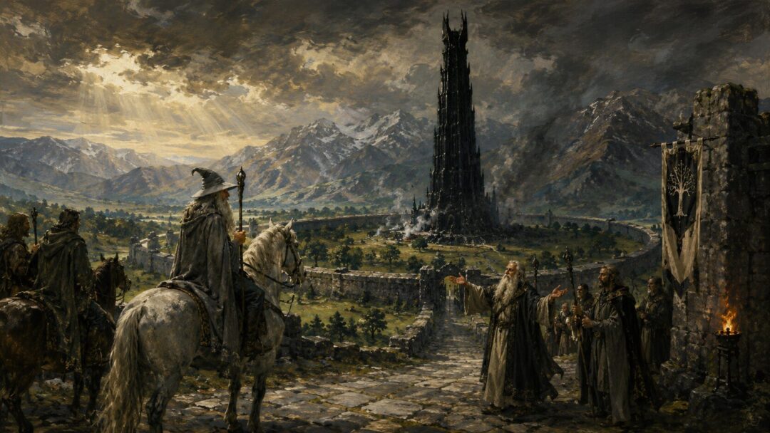 The arrival at the stone gate