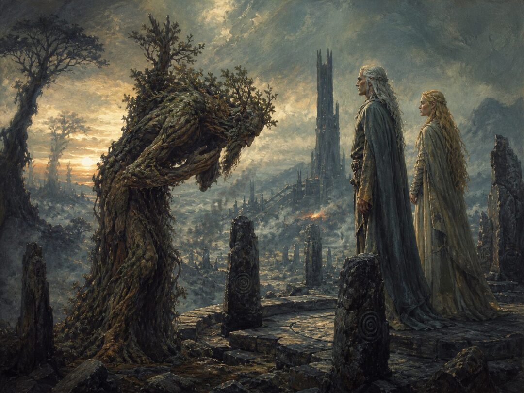 The bowing tree at dawn