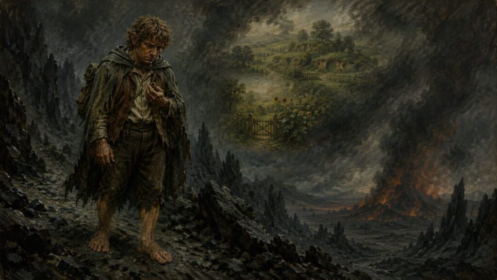 The burdened journey of the ring bearer