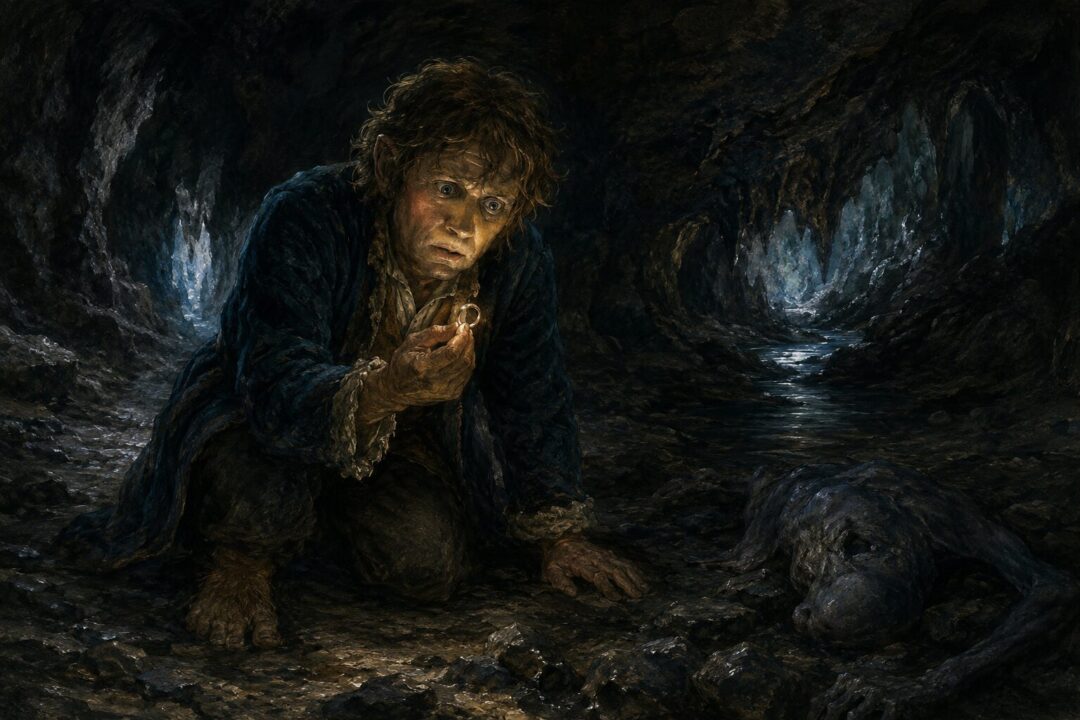 The glowing ring in the cave