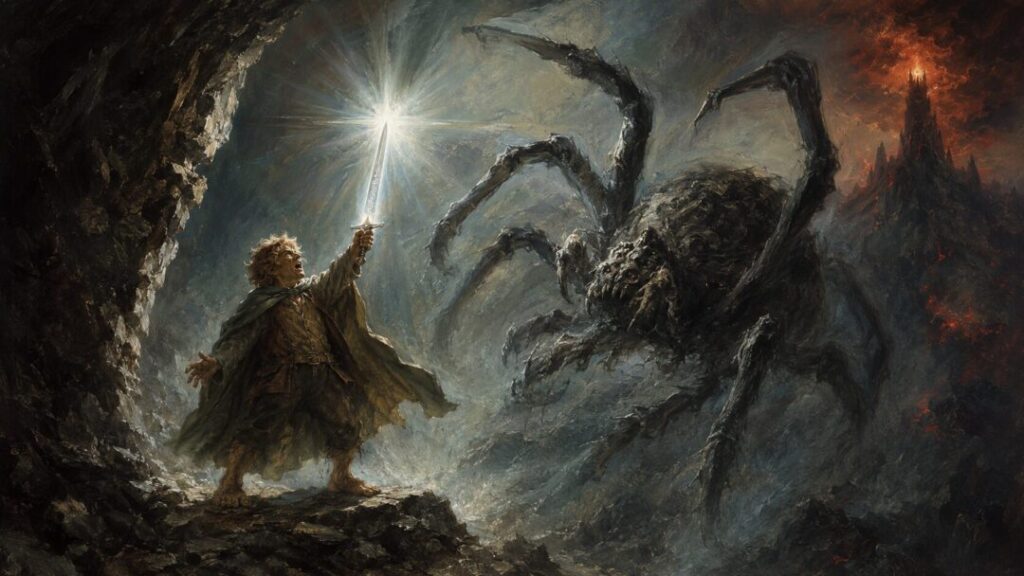 The hero's light against the beast