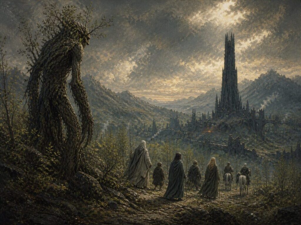 The journey towards the ruined stronghold