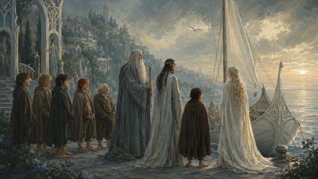 The solemn departure at dawn