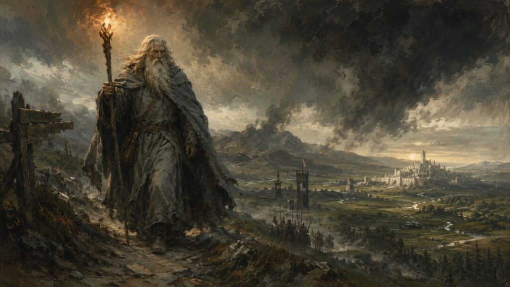 The wizard's journey through the storm