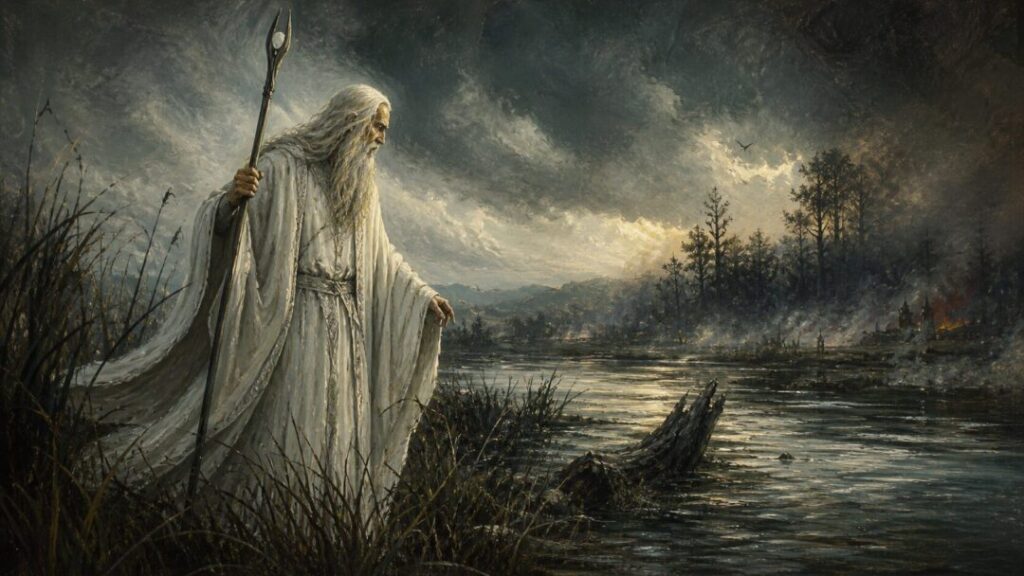 Wizard by the swamp's edge