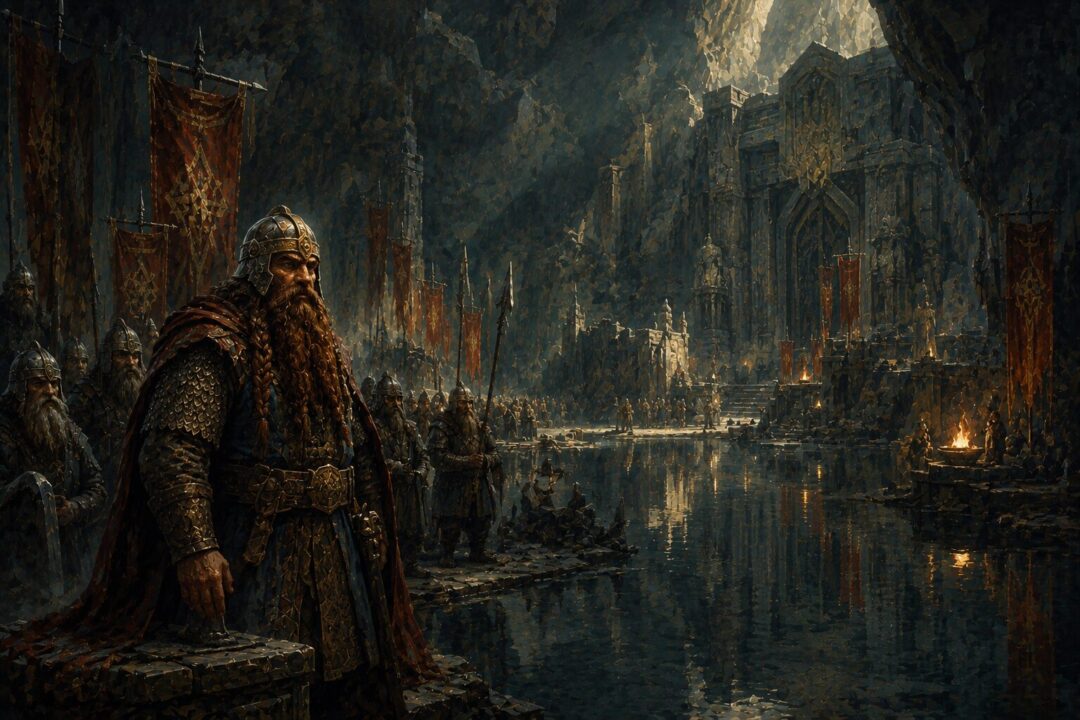 Balin near the Mirrormere during the hopeful early years of the Moria colony