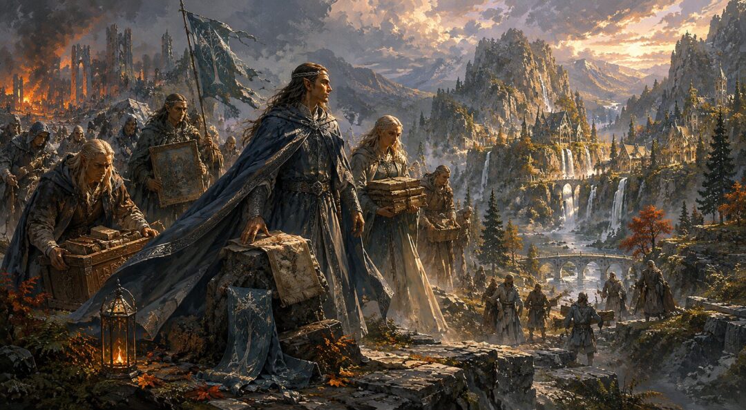 The Council of Elrond confronting the truth that the Ring cannot safely be kept
