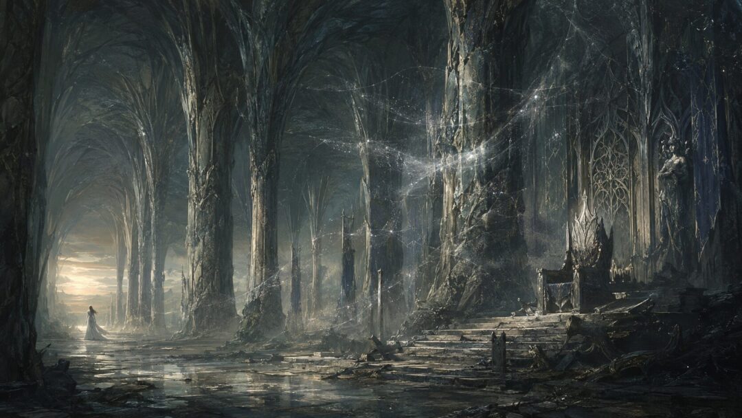 The empty halls of Menegroth fade into shadow as Melian departs and the Girdle’s power dissolves.