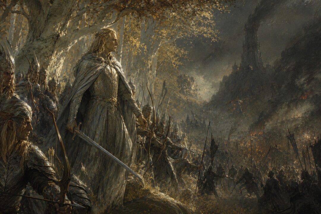 Celeborn leading the Elves of Lórien during the assaults from Dol Guldur.