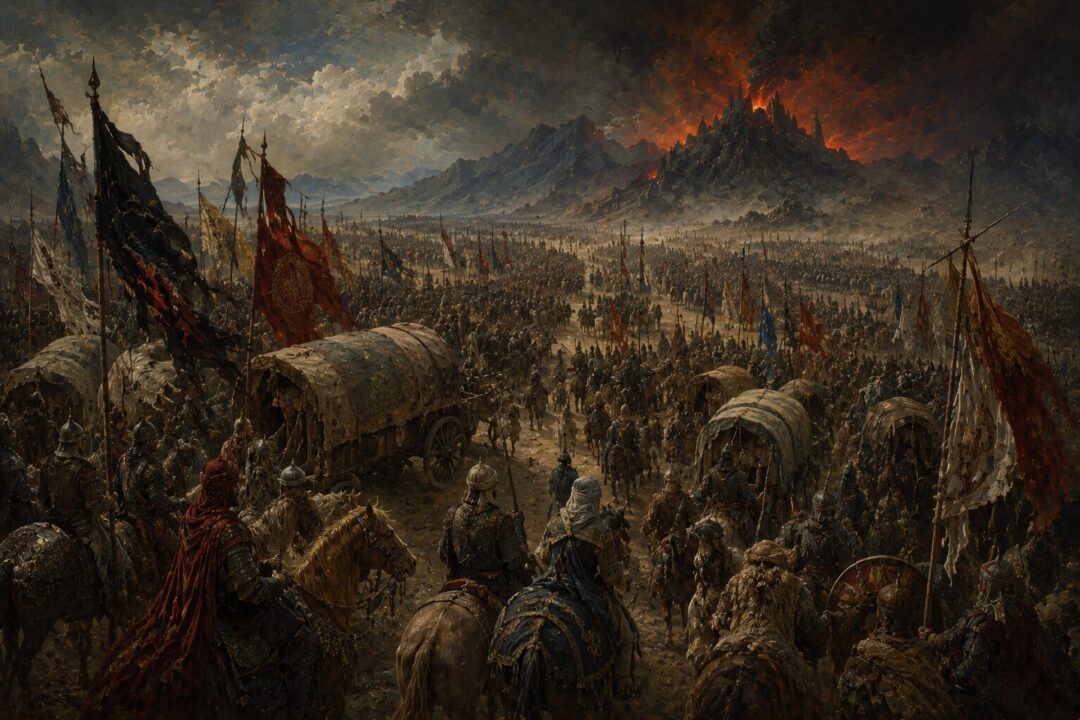 A diverse Easterling army assembling across the wide eastern plains.