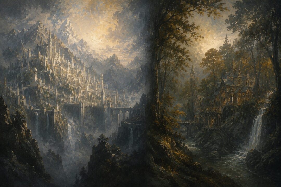 A comparison between the splendor of Gondolin and the Woodland Realm in the fading Third Age.