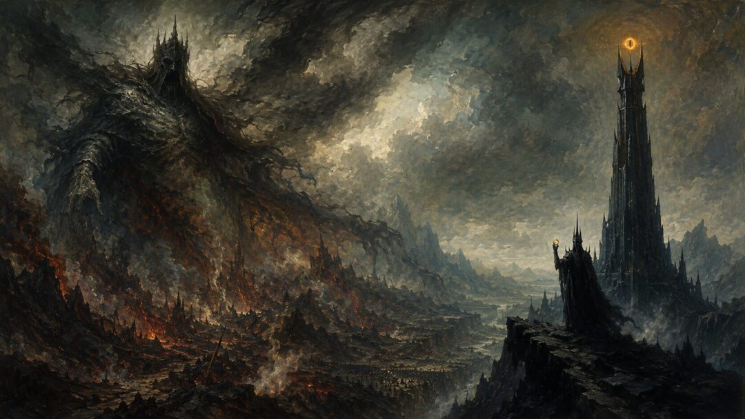 A symbolic contrast between Morgoth’s dispersed corruption and Sauron’s concentrated ruling will.