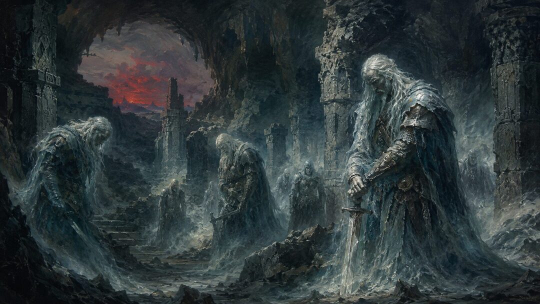 The sleepless Dead Men linger in caverns beneath the White Mountains after breaking their oath.
