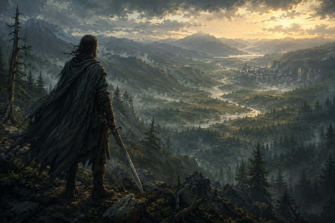 A Ranger of the North watching over the secluded forests of the Angle.