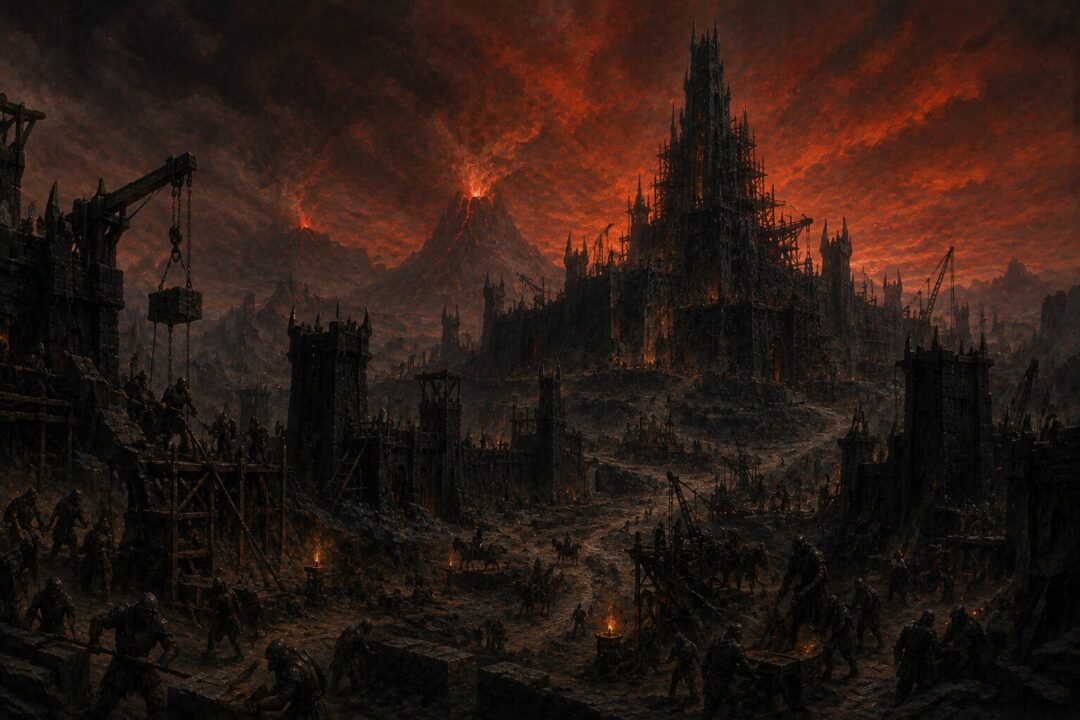 The reconstruction of Barad-dur as the center of Sauron's growing power
