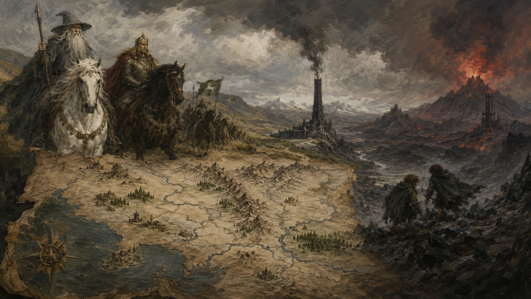 Simultaneous events across Rohan, Mordor, and Isengard during the War of the Ring