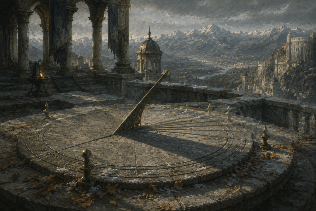 Ancient Gondorian sundial illustrating the tiny calendar deficit accumulated across centuries