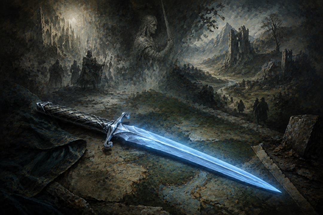 Ancient Elven blade representing the memory and protection of Middle-earth’s past