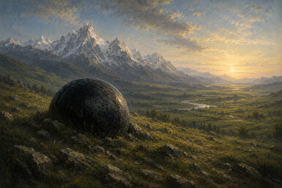 The ancient Stone of Erech stands alone in the peaceful Blackroot Vale after the Dead have been released.