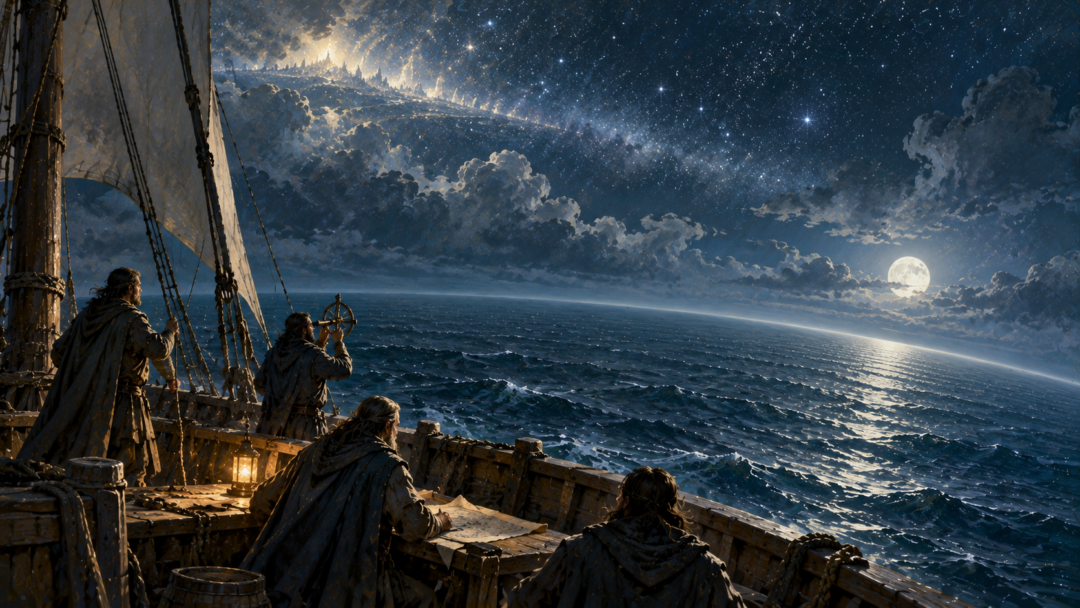 The downfall of Númenor and Changing of the World as Aman is removed from ordinary mortal geography