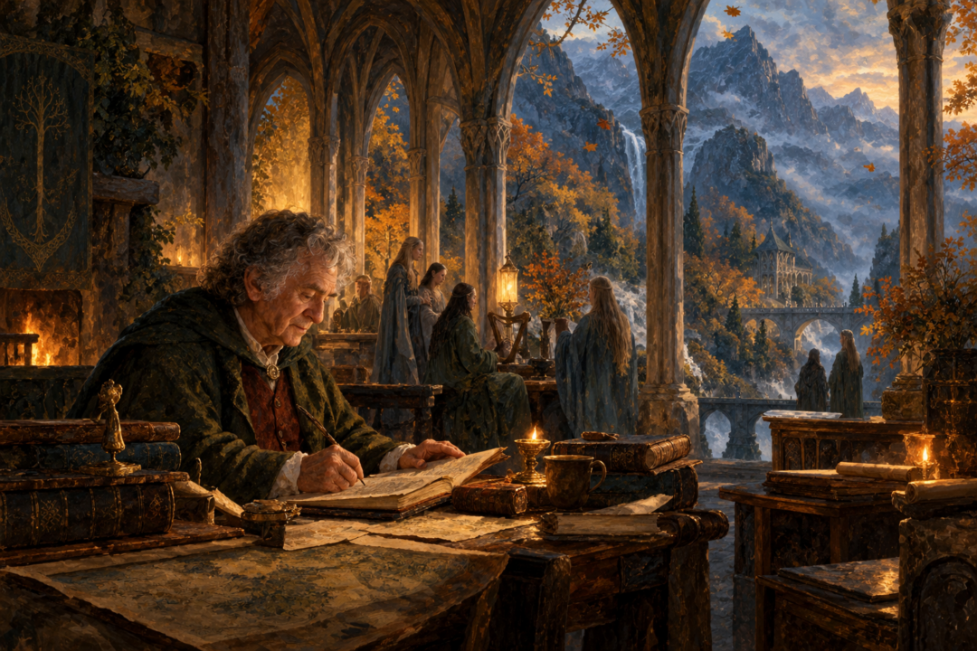 The Council of Elrond gathered in autumnal Rivendell as the histories of the One Ring and Middle-earth are brought together.