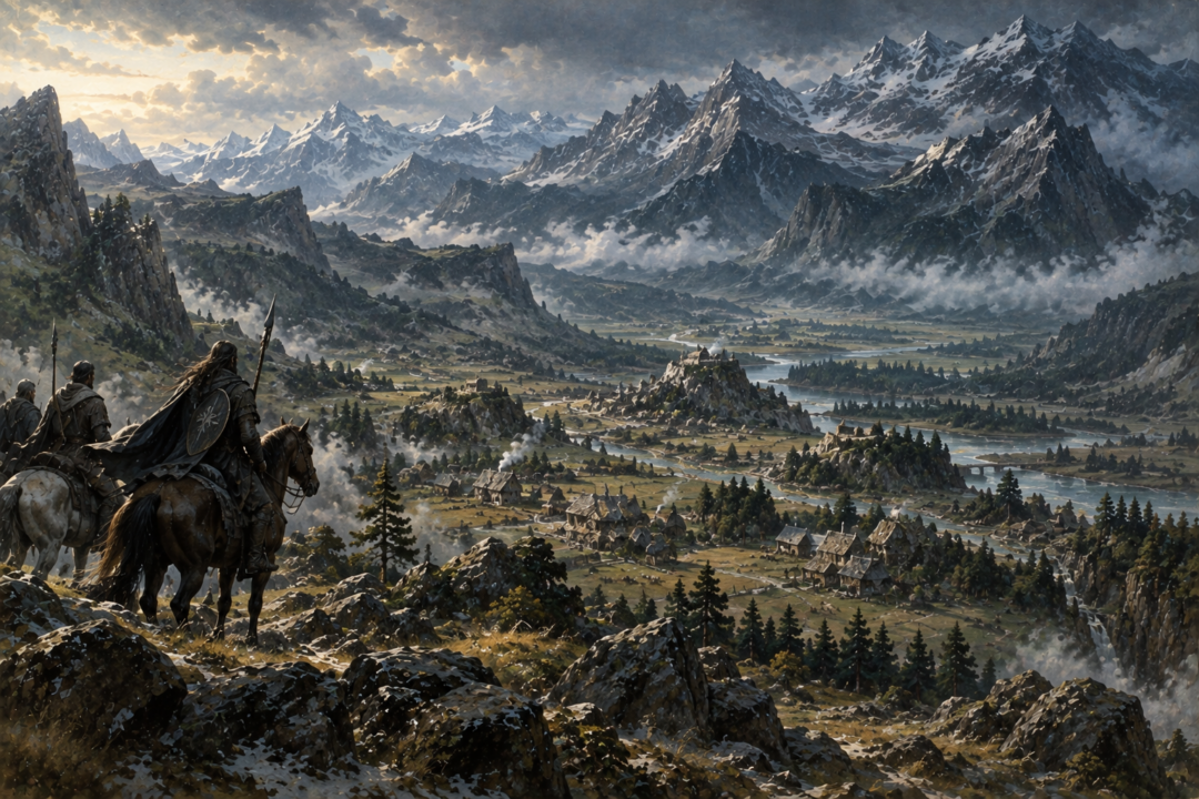 Dor-lómin and the people of the House of Hador sheltered behind the mountains of Hithlum.