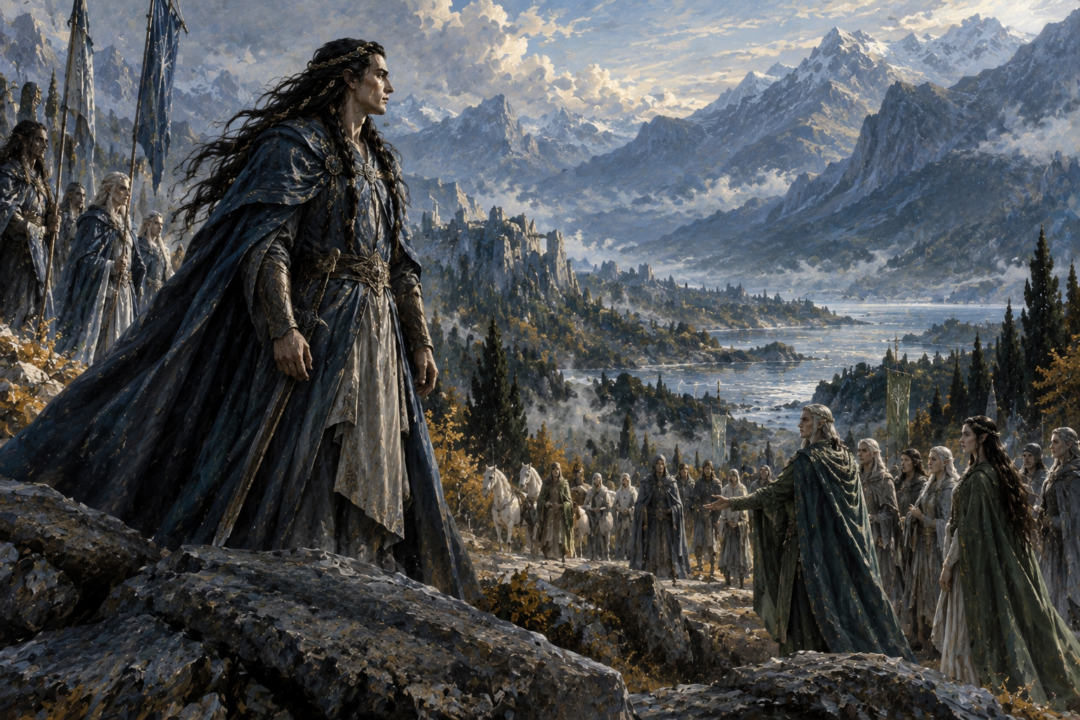 Fingon in Beleriand as Noldorin Exiles encounter the Sindarin world of Middle-earth