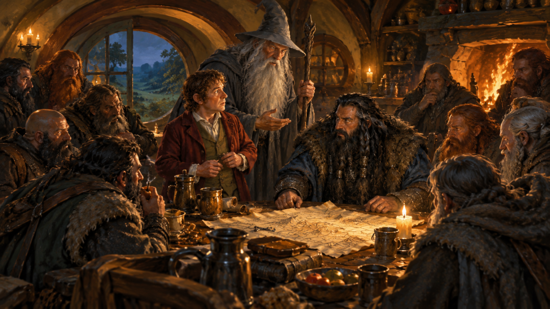 Gandalf contemplating Smaug at Erebor and the growing shadow of Dol Guldur