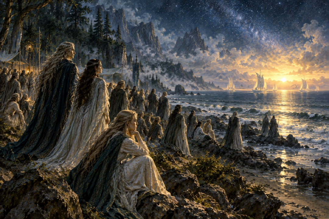 Teleri gathered in Beleriand near the Great Sea while waiting for their missing lord Elwë.