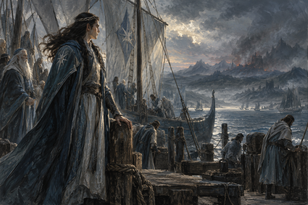 Young Gil-galad at the Havens of the Falas in the published Silmarillion tradition.