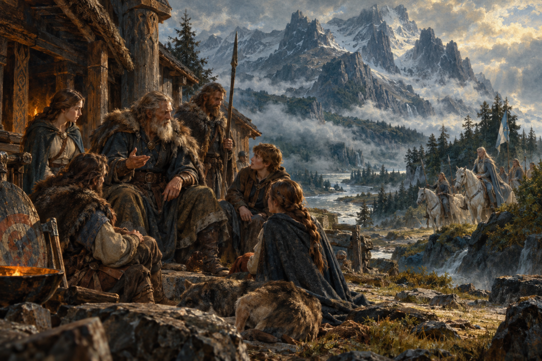 Folk of Hador preserving their ancestral Mannish speech in First Age Dor-lómin