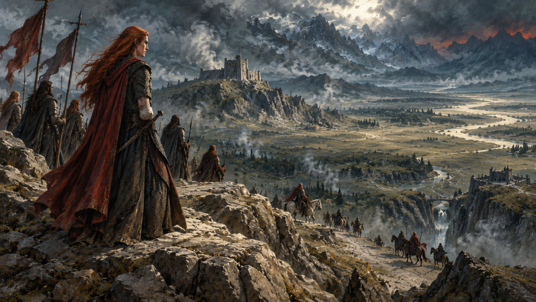Maedhros overlooking the eastern Noldorin frontier from the fortified hill of Himring